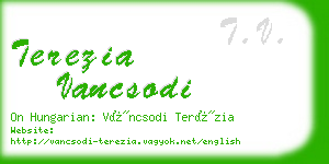 terezia vancsodi business card